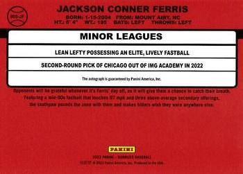 2023 Donruss - Retro 1990 Signatures #90S-JF Jackson Ferris Back