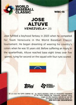 2023 Topps - World Baseball Classic Stars Blue #WBC-15 Jose Altuve Back
