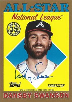 2023 Topps - 1988 Topps Baseball 35th Anniversary All-Stars Autographs Gold #88ASA-DSW Dansby Swanson Front