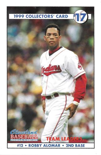 1999 Cleveland Indians Program Collectors' Card #17 Roberto Alomar Front