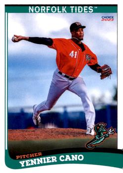 2023 Choice Norfolk Tides #05 Yennier Cano Front