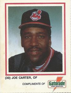 1988 Gatorade Cleveland Indians SGA #NNO Joe Carter Front