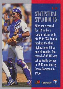 1994 Leaf - Statistical Standouts #4 Mike Piazza Back