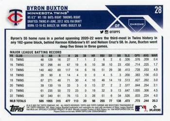 2023 Topps Chrome #28 Byron Buxton Back