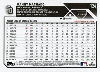 2023 Topps Chrome #124 Manny Machado Back