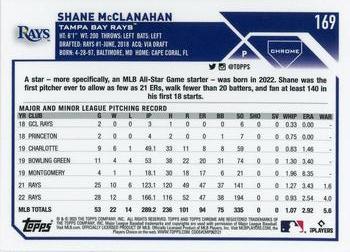 2023 Topps Chrome #169 Shane McClanahan Back