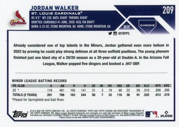 2023 Topps Chrome #209 Jordan Walker Back