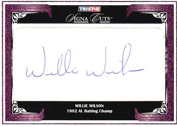 2008 TriStar Signa Cuts Baseball Edition - Purple #NNO Willie Wilson Front
