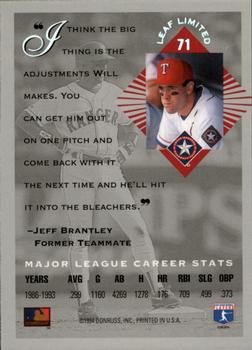 1994 Leaf Limited #71 Will Clark Back