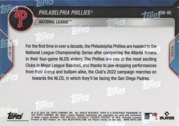 2022 Topps Now Postseason Philadelphia Phillies - Postseason Bonus #PSB-05 Philadelphia Phillies NLCS Back