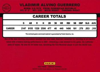 2023 Donruss - Retro 1990 Materials Red #90M-VU Vladimir Guerrero Back