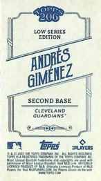 2023 Topps 206 #NNO Andrés Giménez Back