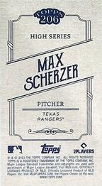 2023 Topps 206 #NNO Max Scherzer Back