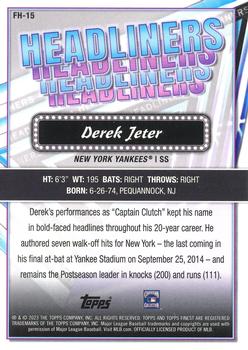 2023 Finest - Headliners #FH-15 Derek Jeter Back