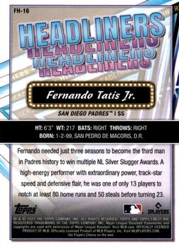 2023 Finest - Headliners #FH-16 Fernando Tatis Jr. Back