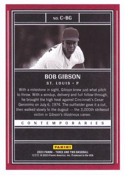 2023 Panini Three and Two - Contemporaries #C-BG Bob Gibson Back