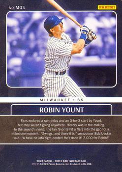 2023 Panini Three and Two - Moments Vertical #MO5 Robin Yount Back
