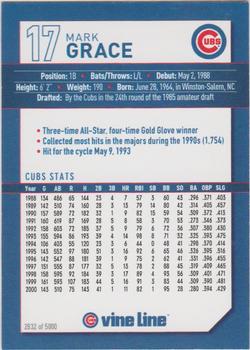 2011 Chicago Cubs Vine Line #NNO Mark Grace Back