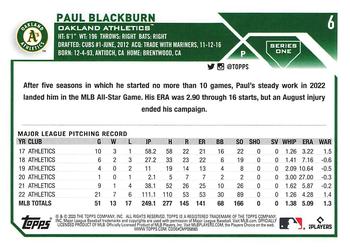 2023 Topps - All-Star Game #6 Paul Blackburn Back