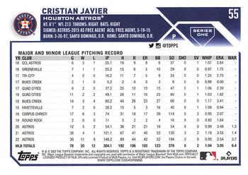 2023 Topps - All-Star Game #55 Cristian Javier Back