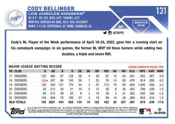 2023 Topps - All-Star Game #131 Cody Bellinger Back