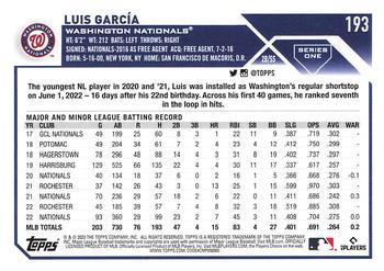 2023 Topps - All-Star Game #193 Luis Garcia Back