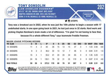 2023 Topps - All-Star Game #202 Tony Gonsolin Back