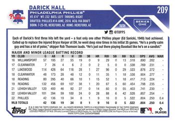 2023 Topps - All-Star Game #209 Darick Hall Back