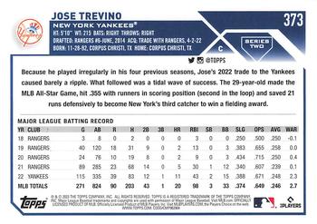 2023 Topps - All-Star Game #373 Jose Trevino Back