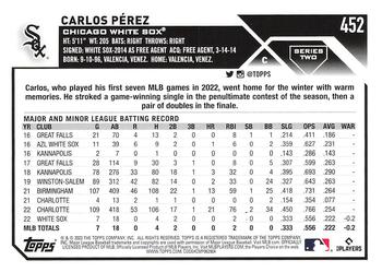 2023 Topps - All-Star Game #452 Carlos Pérez Back