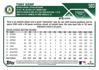 2023 Topps - All-Star Game #503 Tony Kemp Back