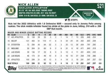 2023 Topps - All-Star Game #521 Nick Allen Back
