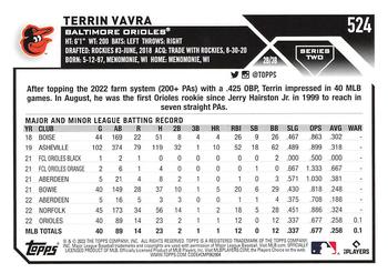 2023 Topps - All-Star Game #524 Terrin Vavra Back