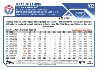 2023 Topps - All-Star Game #532 Marcus Semien Back