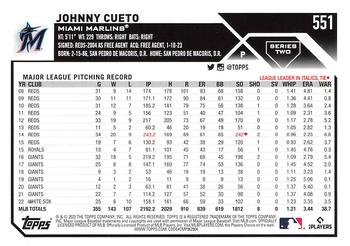 2023 Topps - All-Star Game #551 Johnny Cueto Back