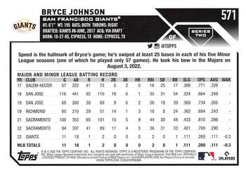 2023 Topps - All-Star Game #571 Bryce Johnson Back