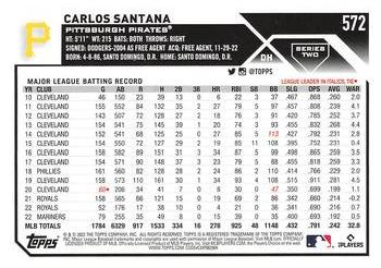 2023 Topps - All-Star Game #572 Carlos Santana Back