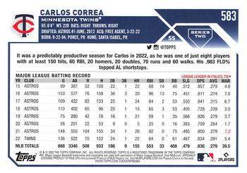 2023 Topps - All-Star Game #583 Carlos Correa Back