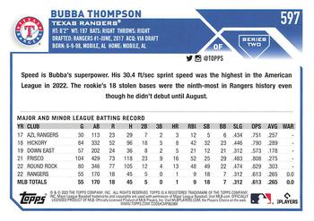 2023 Topps - All-Star Game #597 Bubba Thompson Back