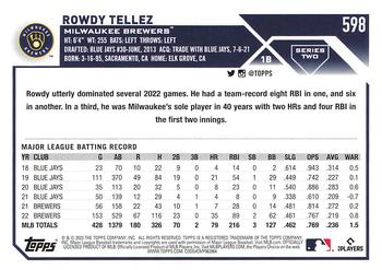 2023 Topps - All-Star Game #598 Rowdy Tellez Back