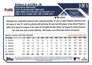 2023 Topps - Factory Set Bonus: All-Star Game #3 Ronald Acuna Jr. Back