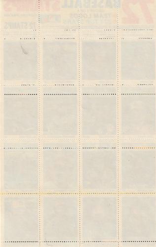 1983 Fleer Stamps - Panels #2 Group 2 of 4 Back