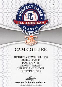 2021 Leaf Metal Perfect Game All-American Classic #9 Cam Collier Back