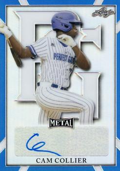2021 Leaf Metal Perfect Game All-American Classic - Metal Autographs - Prismatic Blue #BA-CC1 Cam Collier Front