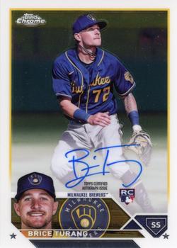 2023 Topps Chrome - Rookie Autographs #RA-BT Brice Turang Front