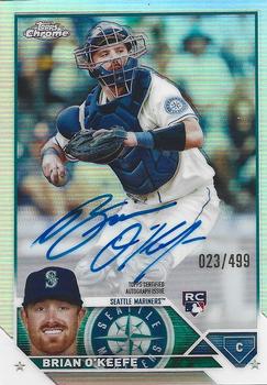 2023 Topps Chrome - Rookie Autographs Refractor #RA-BO Brian O'Keefe Front