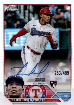 2023 Topps Chrome - Rookie Autographs Refractor #RA-HER Elier Hernandez Front
