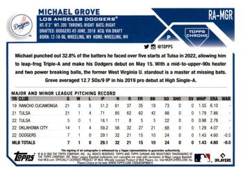 2023 Topps Chrome - Rookie Autographs Blue #RA-MGR Michael Grove Back