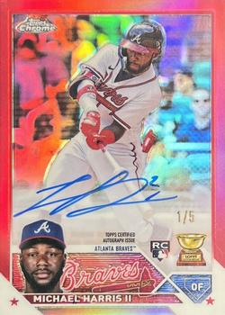 2023 Topps Chrome - Rookie Autographs Red #RA-MH Michael Harris II Front