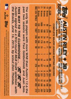 2023 Topps Chrome - 1988 Topps Baseball 35th Anniversary #88BC-3 Austin Riley Back